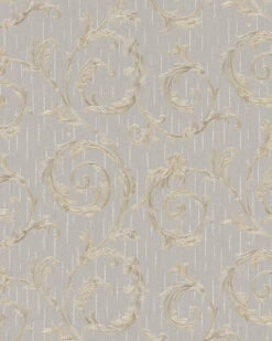 Tapete Vlies Ornament Taupe Gold Glanz Marburg 30609