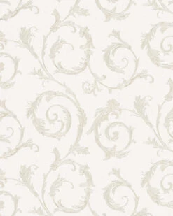Vliestapete Ornament Weiss Beige Glanz Marburge 30610