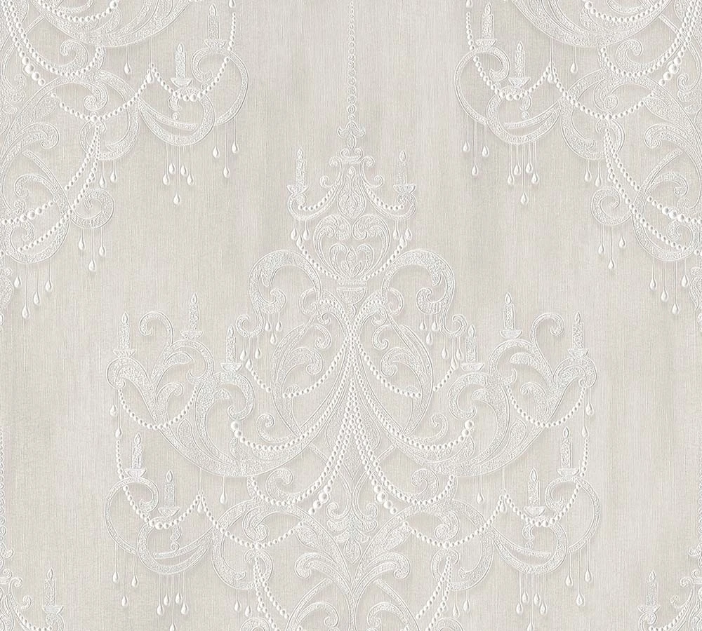 Tapete Vlies Ornamente Barock Greige Silber 38096-2 2 Tapete Vlies Ornamente Barock Greige Silber 38096-2 – Bild 2