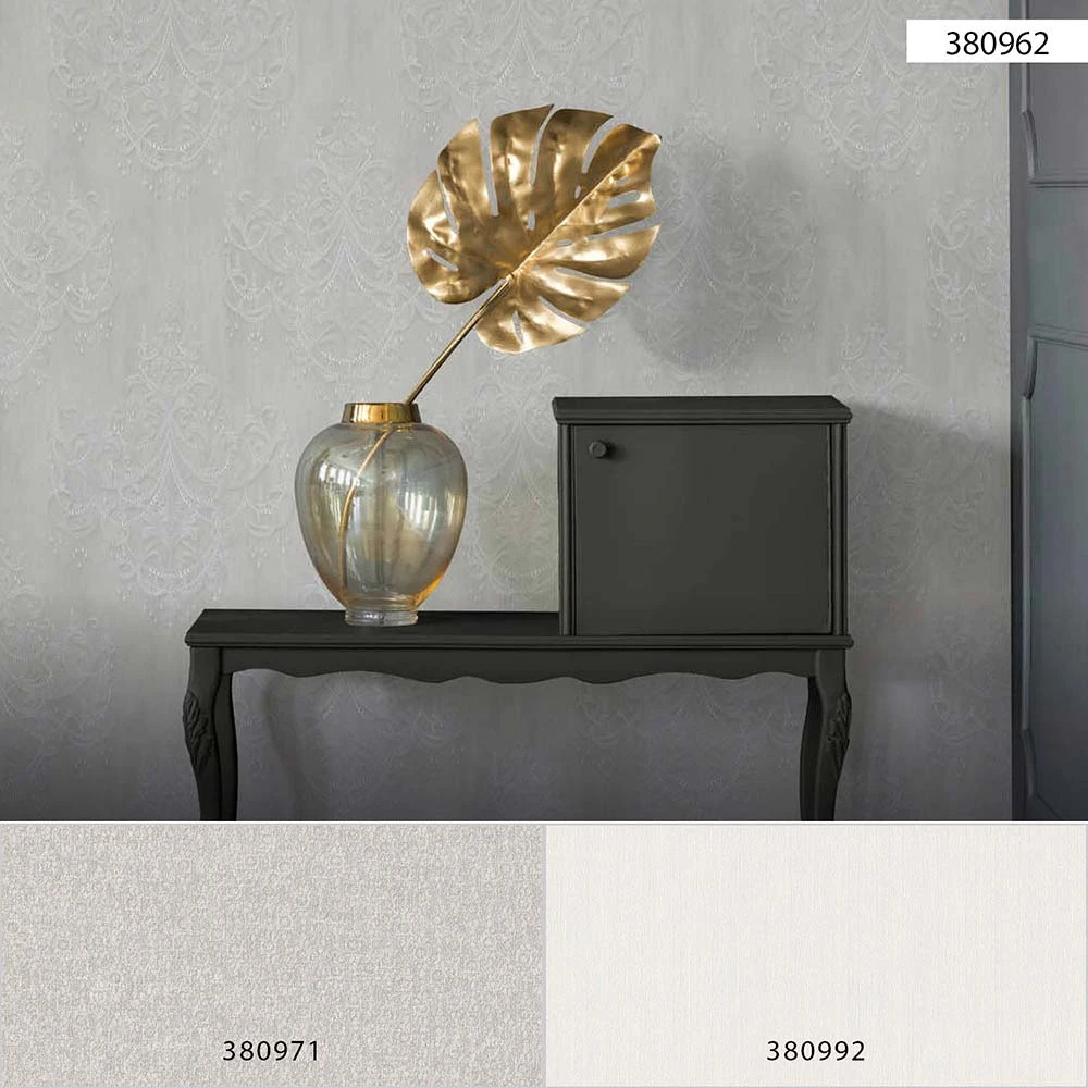 Tapete Vlies Ornamente Barock Greige Silber 38096-2 5 Tapete Vlies Ornamente Barock Greige Silber 38096-2 – Bild 5