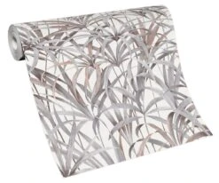 Tapete Vlies Pflanzen Dschungel Weiß Grau Braun 10213-10 -A.S. Creation Verkaufsgeschäft Tapete Vlies Pflanzen Dschungel weiss grau braun 10213 10 63210060 4