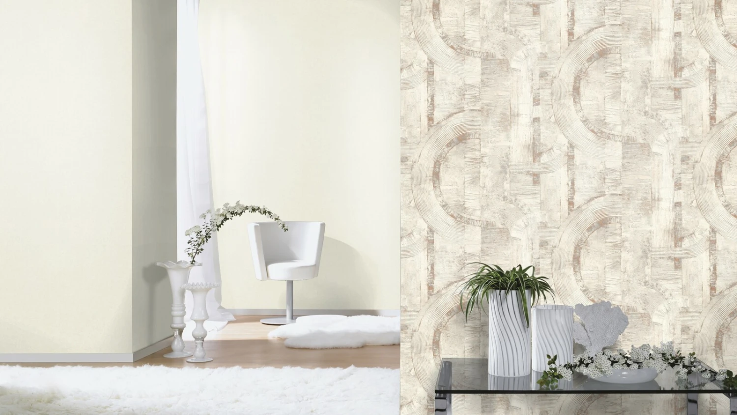 Tapete Vlies Rasch Einfarbig Struktur Grau-weiß 554410 3 Tapete Vlies Rasch Einfarbig Struktur Grau-weiß 554410 – Bild 3