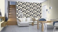 Tapete Vlies Rasch Leder-Kacheln Grau Weiß 419207 -A.S. Creation Verkaufsgeschäft Tapete Vlies Rasch Leder Kacheln grau weiss 419207 63207346