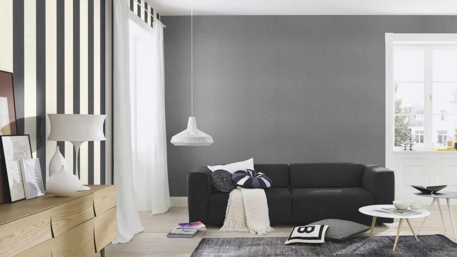 Tapete Vlies Rasch Leinen Struktur Dunkelgrau 484250 2 Tapete Vlies Rasch Leinen Struktur Dunkelgrau 484250 – Bild 2