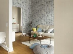 Tapete Vlies Rasch Uni Vintage Beige Blau 650457 -A.S. Creation Verkaufsgeschäft Tapete Vlies Rasch Uni Vintage beige blau 650457 63207146 2