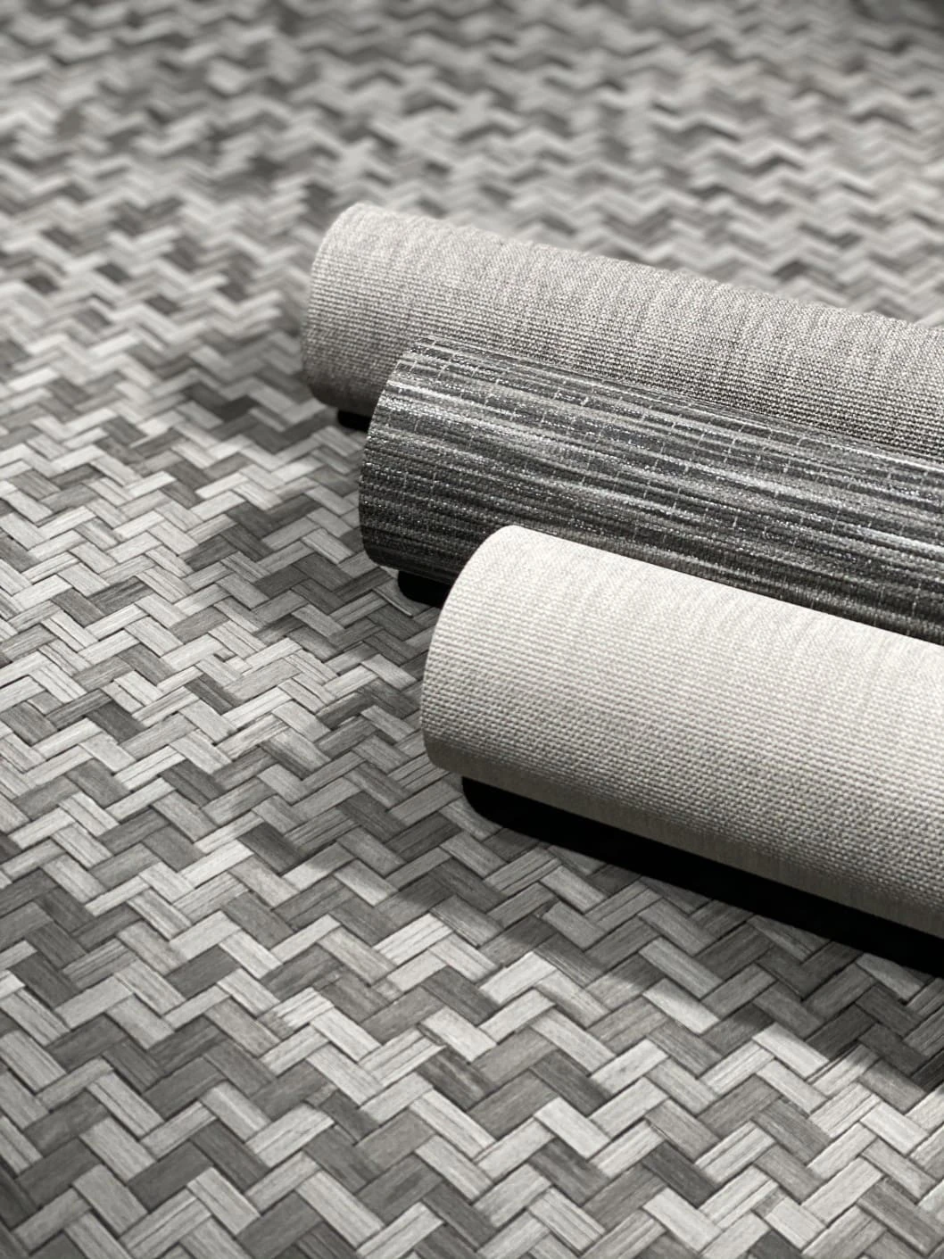 Tapete Vlies Rattan Bast Holz Anthrazit 33310 5 Tapete Vlies Rattan Bast Holz Anthrazit 33310 – Bild 5