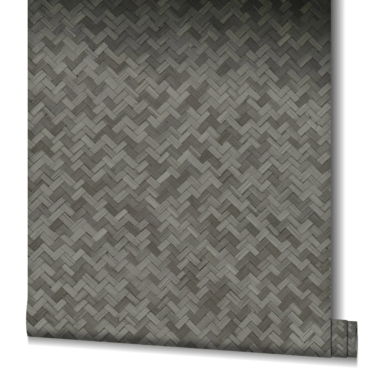 Tapete Vlies Rattan Bast Holz Anthrazit 33310 3 Tapete Vlies Rattan Bast Holz Anthrazit 33310 – Bild 3