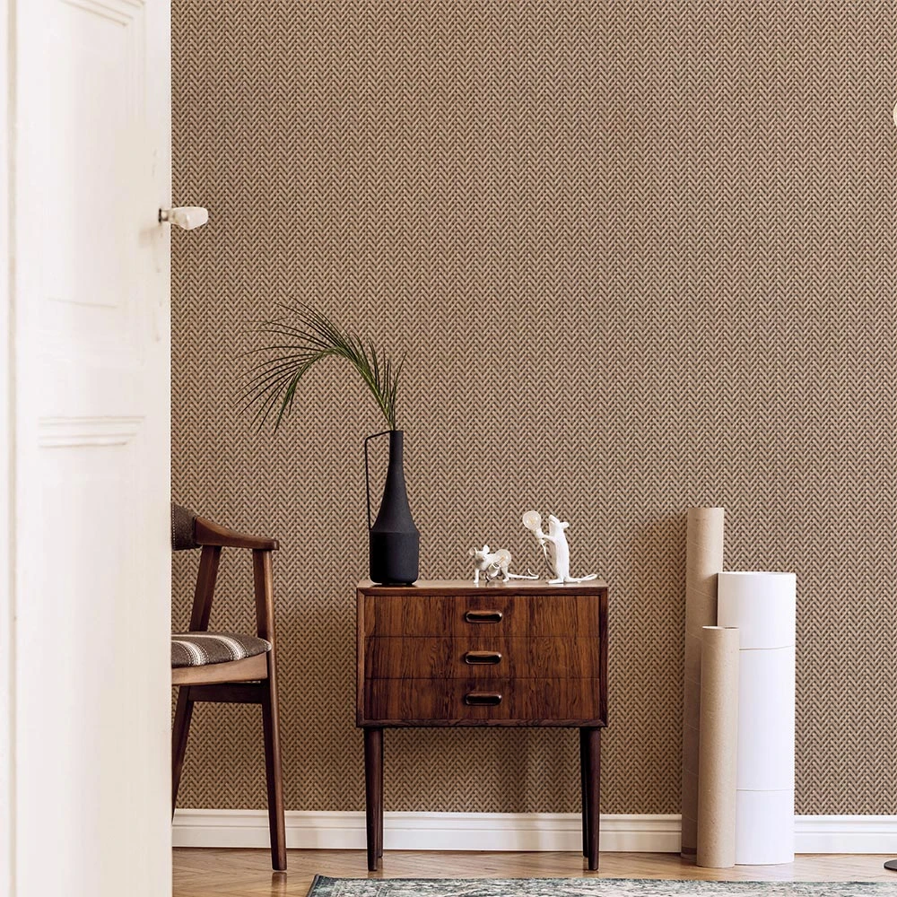 Tapete Vlies Rattan Holz Braun Anthrazit 10209-02 1 Tapete Vlies Rattan Holz Braun Anthrazit 10209-02