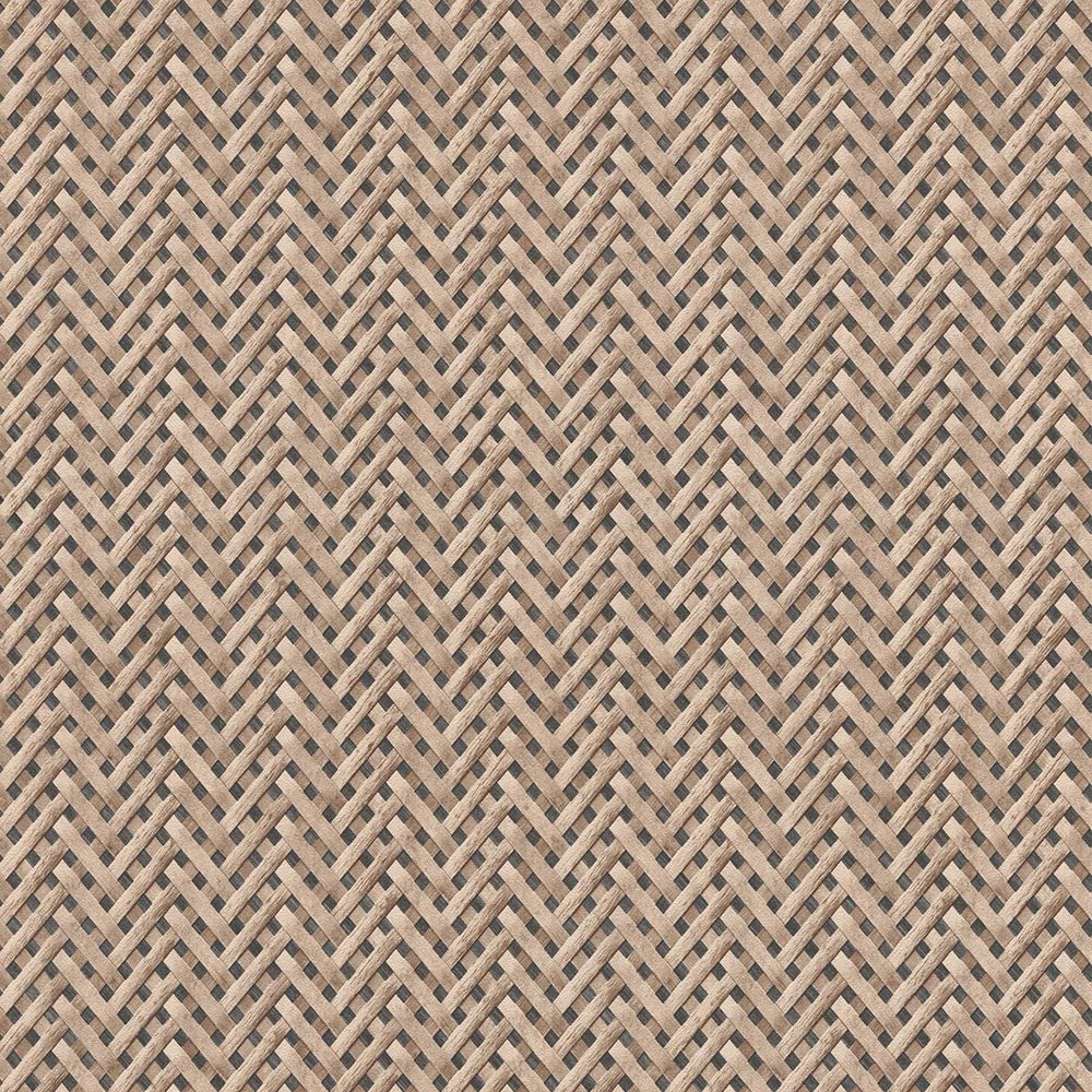 Tapete Vlies Rattan Holz Braun Anthrazit 10209-02 4 Tapete Vlies Rattan Holz Braun Anthrazit 10209-02 – Bild 4