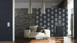 A.S. Creation Kindertapete Suga Skull Floral Schwarz Grün Glanz 35817-3 -A.S. Creation Verkaufsgeschäft Tapete Vlies Totenschaedel Sugar Skull schwarz b 1