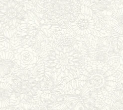 A.S. Creation Kindertapete Mandala Schmetterlinge Weiß Glanz 35816-1