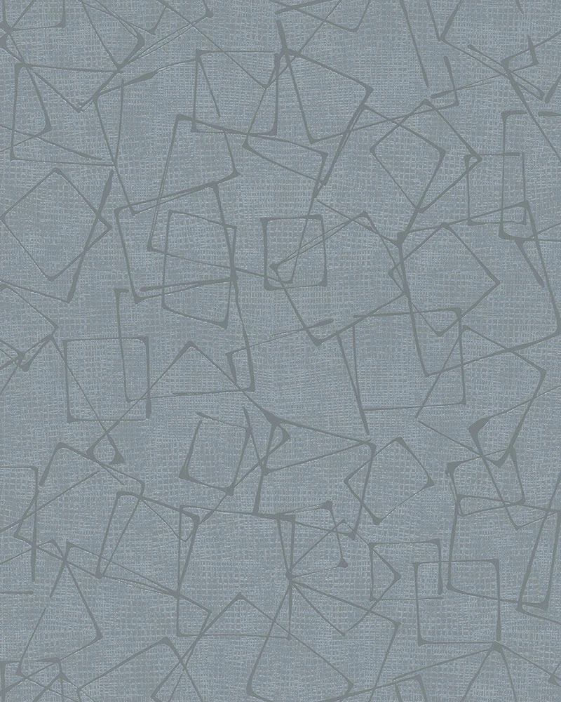 Tapete Vlies Vierecke Grafik Blaugrau Silber Glanz 6745-30 1 Tapete Vlies Vierecke Grafik Blaugrau Silber Glanz 6745-30