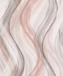 Tapete Vlies Wellen-Design Rosa Beige Grau Shades 32443