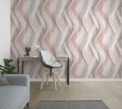 Tapete Vlies Wellen-Design Rosa Beige Grau Shades 32443 -A.S. Creation Verkaufsgeschäft Tapete Vlies Wellen Design rosa beige grau Shades 32443 63207489 2