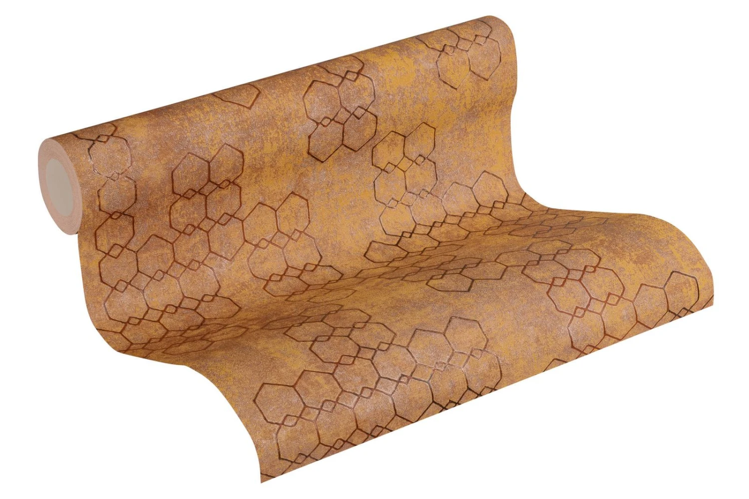 Tapete Vlies Grafisch Muster Orange Kupfer 37424-3 1 Tapete Vlies Grafisch Muster Orange Kupfer 37424-3