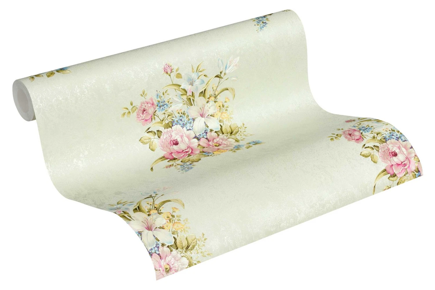 A.S. Creation Tapete Vlies Blumenstrauß Grüngrau Grün Pink 37225-5 1 A.S. Creation Tapete Vlies Blumenstrauß Grüngrau Grün Pink 37225-5