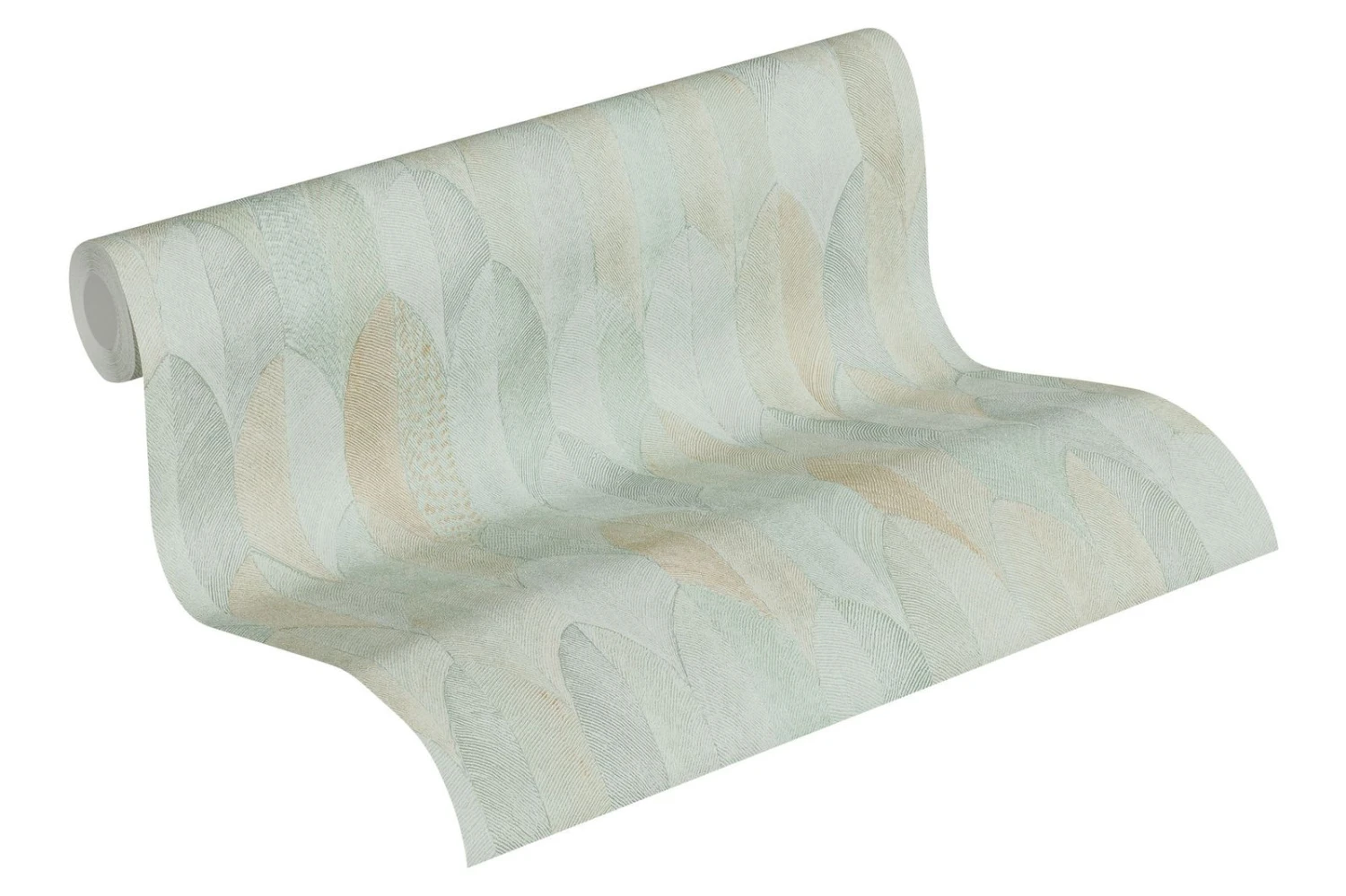 A.S. Creation Tapete Vlies Feder-Motiv Grau Grün Braun 37373-4 1 A.S. Creation Tapete Vlies Feder-Motiv Grau Grün Braun 37373-4