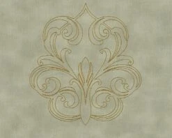 Tapeten Panel Architects Paper Barock Graugrün Glanz 96983-4