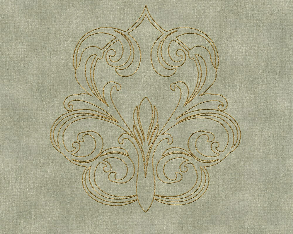 Tapeten Panel Architects Paper Barock Graugrün Glanz 96983-4 1 Tapeten Panel Architects Paper Barock Graugrün Glanz 96983-4