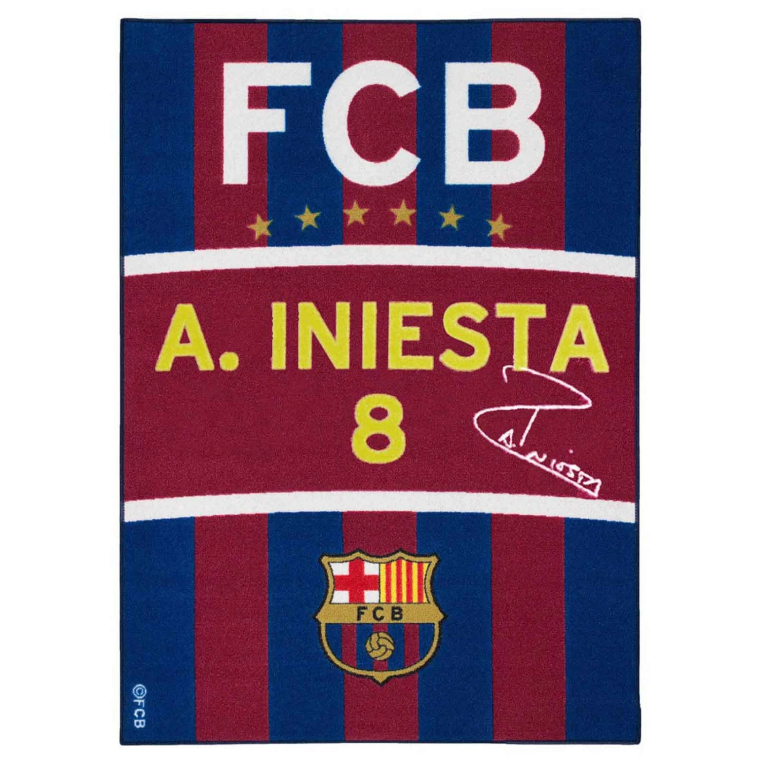 Teppich FCB Barcelona Iniesta Fanteppich 95x133 1 Teppich FCB Barcelona Iniesta Fanteppich 95x133