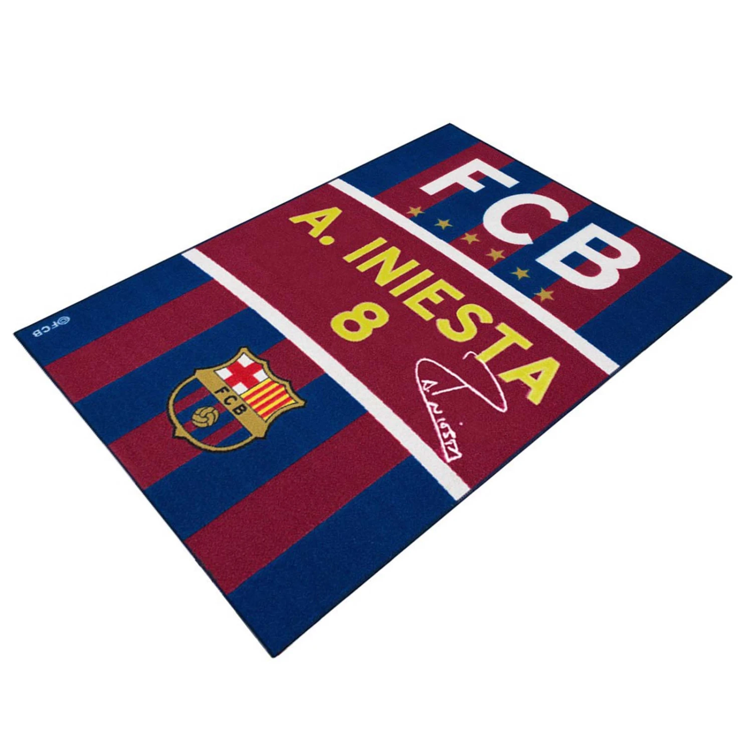 Teppich FCB Barcelona Iniesta Fanteppich 95x133 2 Teppich FCB Barcelona Iniesta Fanteppich 95x133 – Bild 2