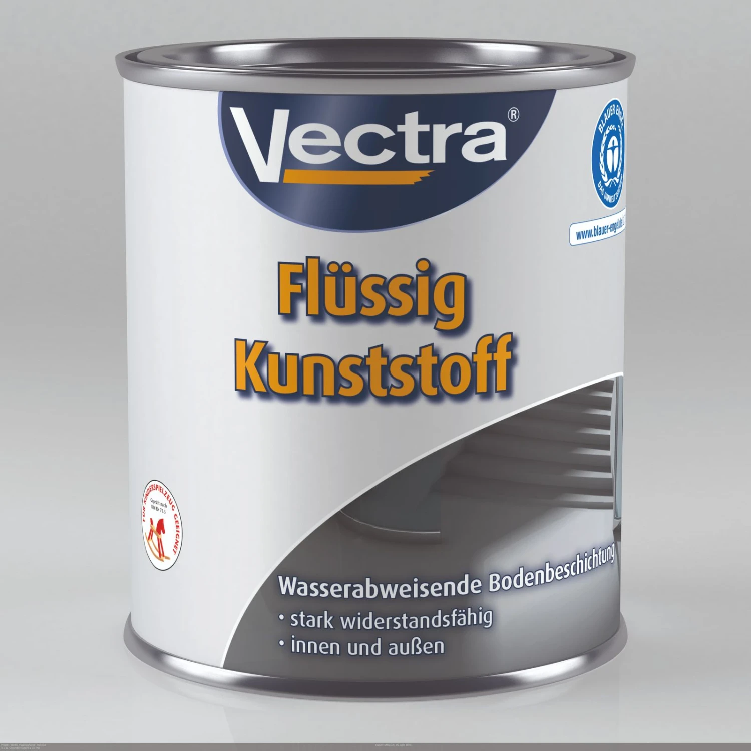 Vectra Bodenbeschichtung Flüssigkunststoff Glänzend 2,5l 1 Vectra Bodenbeschichtung Flüssigkunststoff Glänzend 2,5l