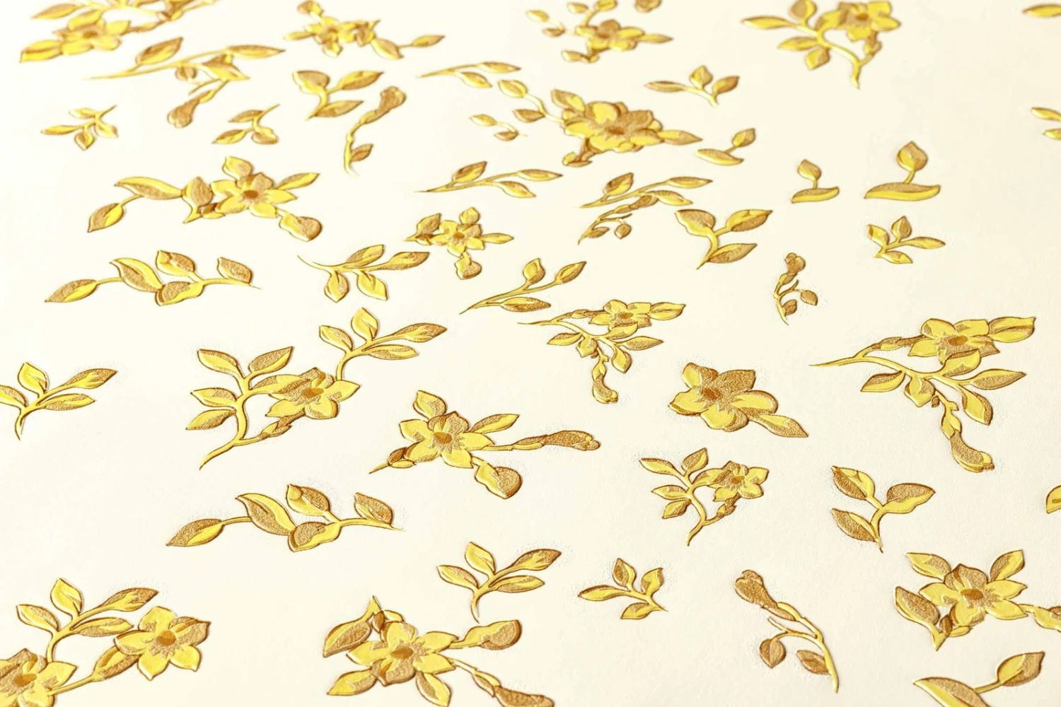 Versace Home Tapete Blumen Creme-weiß Gold Glanz 935855 2 Versace Home Tapete Blumen Creme-weiß Gold Glanz 935855 – Bild 2