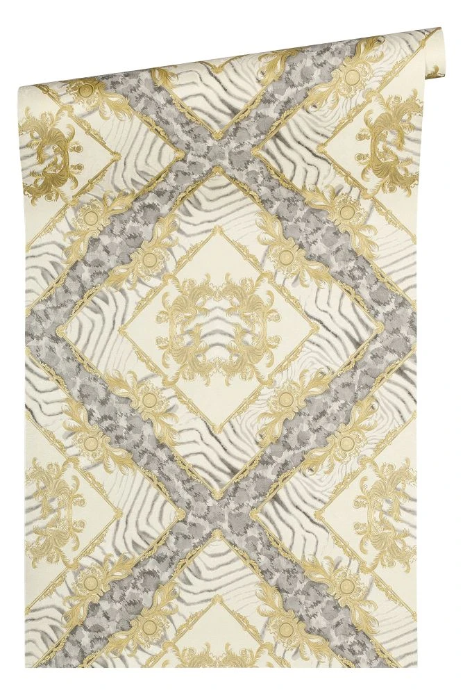 Versace Home Tapete Zebra Beige-gold Glanz 34904-2 2 Versace Home Tapete Zebra Beige-gold Glanz 34904-2 – Bild 2