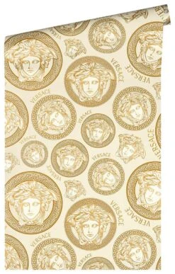 Versace Vliestapete 38611-5 Medusa Logo Weiß -A.S. Creation Verkaufsgeschäft Versace Vliestapete 38611 5 Medusa Logo Weiss 63213734 4