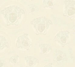 Versace Vliestapete 38611-6 Medusa Logo Weiß