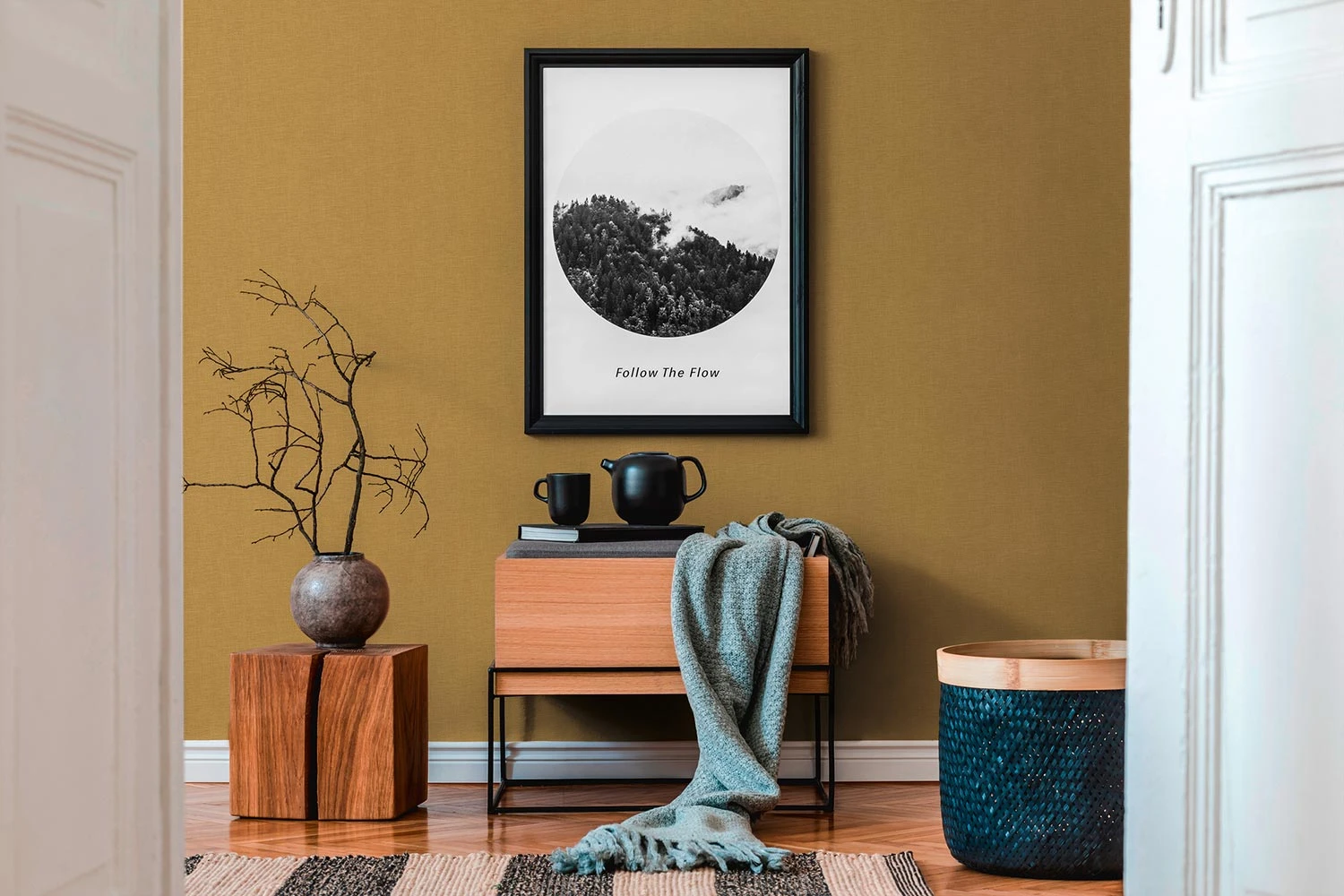 A.S. Creation Vliestapete 386136 Textil Optik Gelb 3 A.S. Creation Vliestapete 386136 Textil Optik Gelb – Bild 3