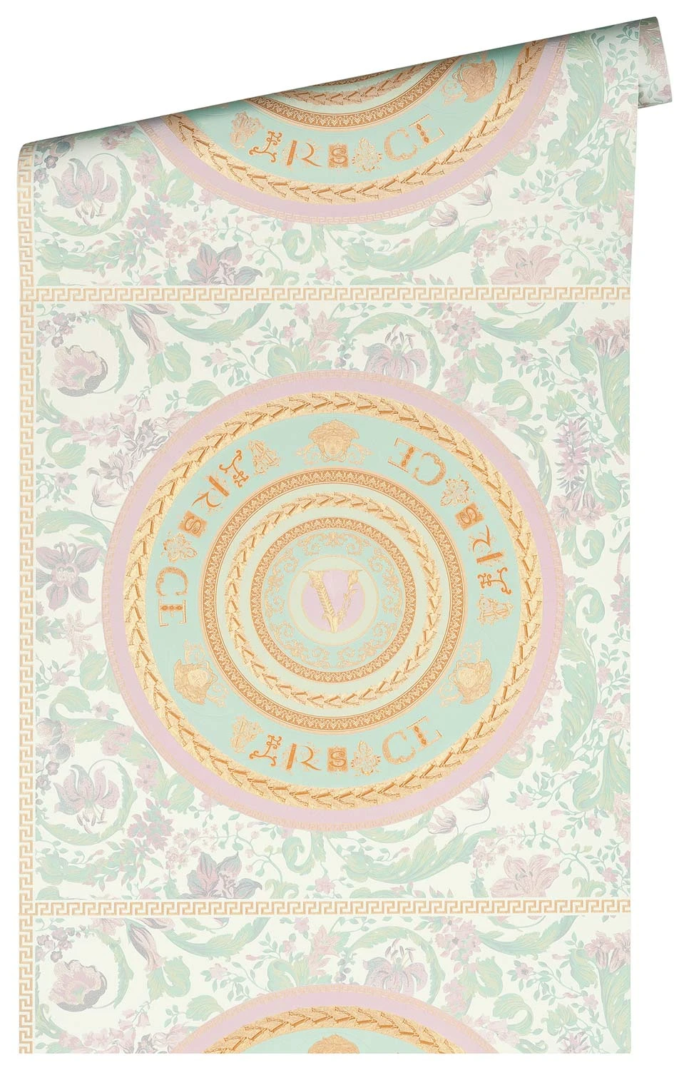Versace Vliestapete 38705-2 Floral Medusa Weiß Rosa 5 Versace Vliestapete 38705-2 Floral Medusa Weiß Rosa – Bild 5