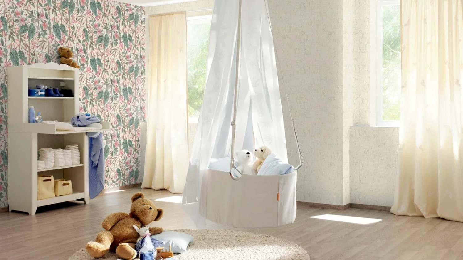 Vliestapete 538212 Rasch Cremeweiß Rosa Blumen 1 Vliestapete 538212 Rasch Cremeweiß Rosa Blumen