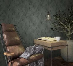 Vliestapete Anthrazit Waben 3D Optik Marburg 34161