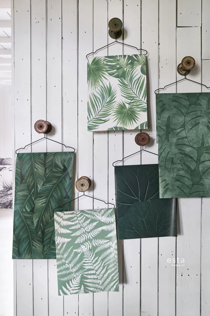 Vliestapete Aquarell Blätter Dunkelgrün 139004 2 Vliestapete Aquarell Blätter Dunkelgrün 139004 – Bild 2