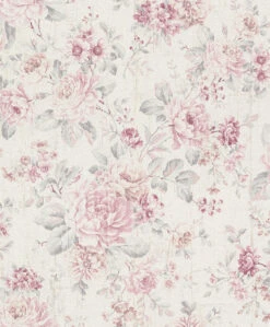 Tapete 516029 Vlies Blumen Used Cremeweiss Rosa Rasch