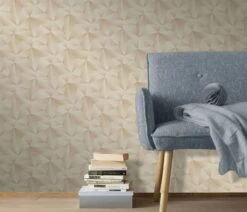 Vliestapete Dreiecke 3D Erismann 10106-02 Beige -A.S. Creation Verkaufsgeschäft Vliestapete Dreieck 3 D Erismann beige gold schwarz 63213836 2