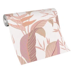 Vliestapete Elle Blattmuster Rosa Gold Metallic 10332-05 -A.S. Creation Verkaufsgeschäft Vliestapete Elle Blaetter Weiss Rosa Gold Metallic 10332 05 63216401 2