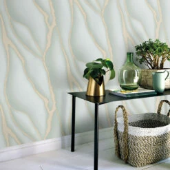 Vliestapete Elle Risse Effekt Grün Beige 10345-07