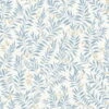 Vliestapete Blätter Zweige Creme Blau Beige MN3407