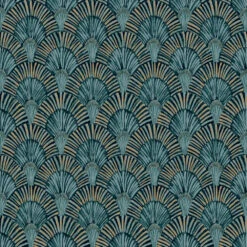 Vliestapete Pfauenfedern Grün Blau Gold JF3001 Grandeco