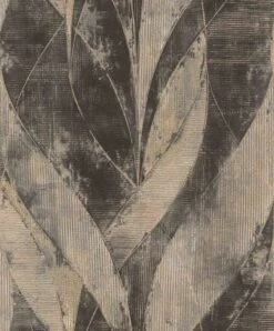 Vliestapete Pflanzen Blätter Anthrazit 520071 Rasch