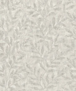 Rasch Vliestapete 315011 Blattmuster Grau Silber Metallic