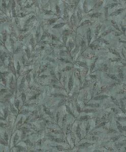 Rasch Vliestapete 315042 Blattmuster Grün Gold Metallic