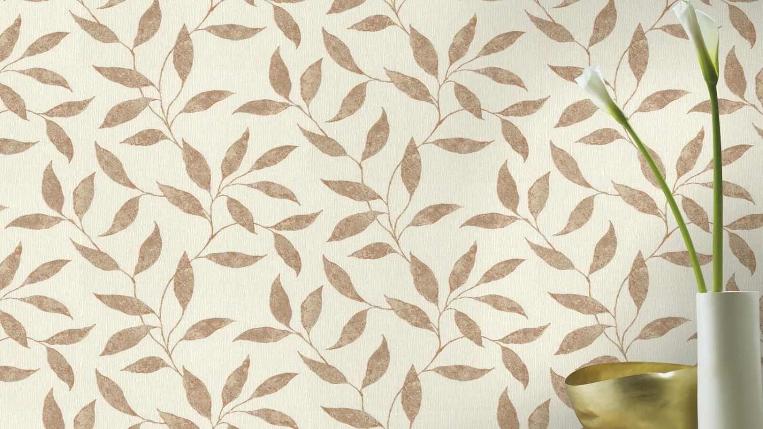 Vliestapete Rasch Bronze Beige Blätter 651201 1 Vliestapete Rasch Bronze Beige Blätter 651201