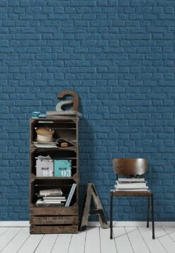 Vliestapete Steinmauer Blau 36912-3 -A.S. Creation Verkaufsgeschäft Vliestapete Stein Mauer blau 36912 3 191312