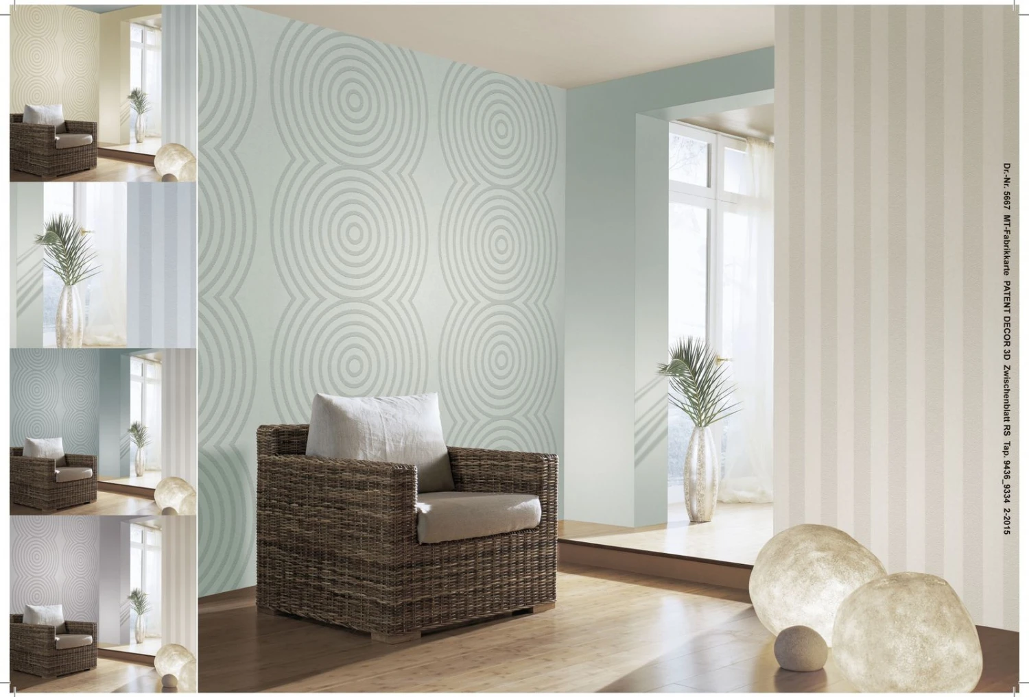 Vliestapete Streifen Weiss Patent Decor 3D 9436 2 Vliestapete Streifen Weiss Patent Decor 3D 9436 – Bild 2