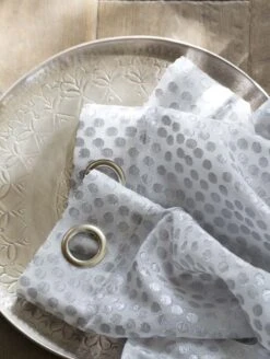 Ösenschal Millepunti Blickdicht Gepunktet Silber 199104 -A.S. Creation Verkaufsgeschäft oesenschal Millepunti blickdicht Gepunktet silbe 4