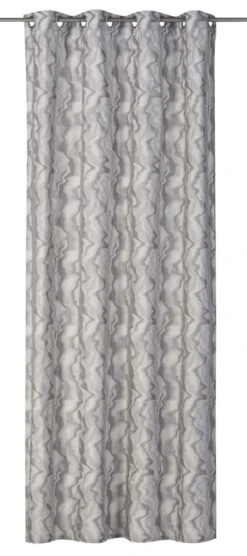 Ösenschal Moiré Blickdicht Wellen Hellgrau 199050