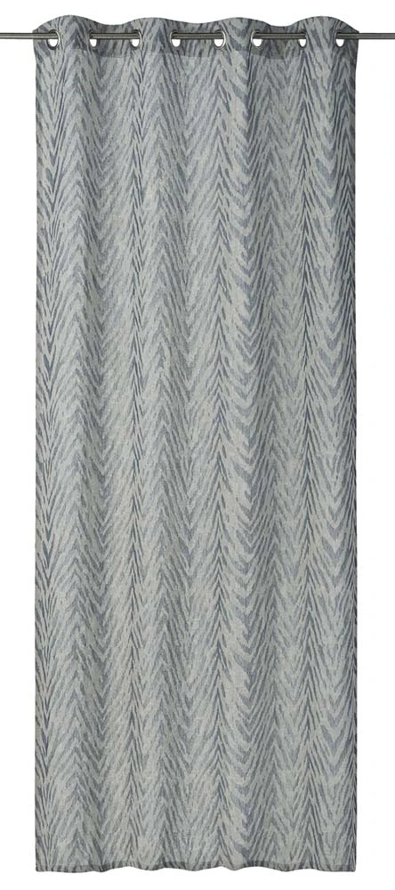 Ösenschal Safari Blickdicht Gestreift Blau 199159 1 Ösenschal Safari Blickdicht Gestreift Blau 199159